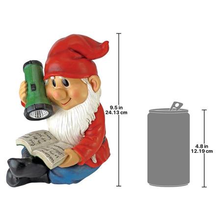 Design Toscano Flashlight Freddie Solar Garden Gnome Statue QM2530600